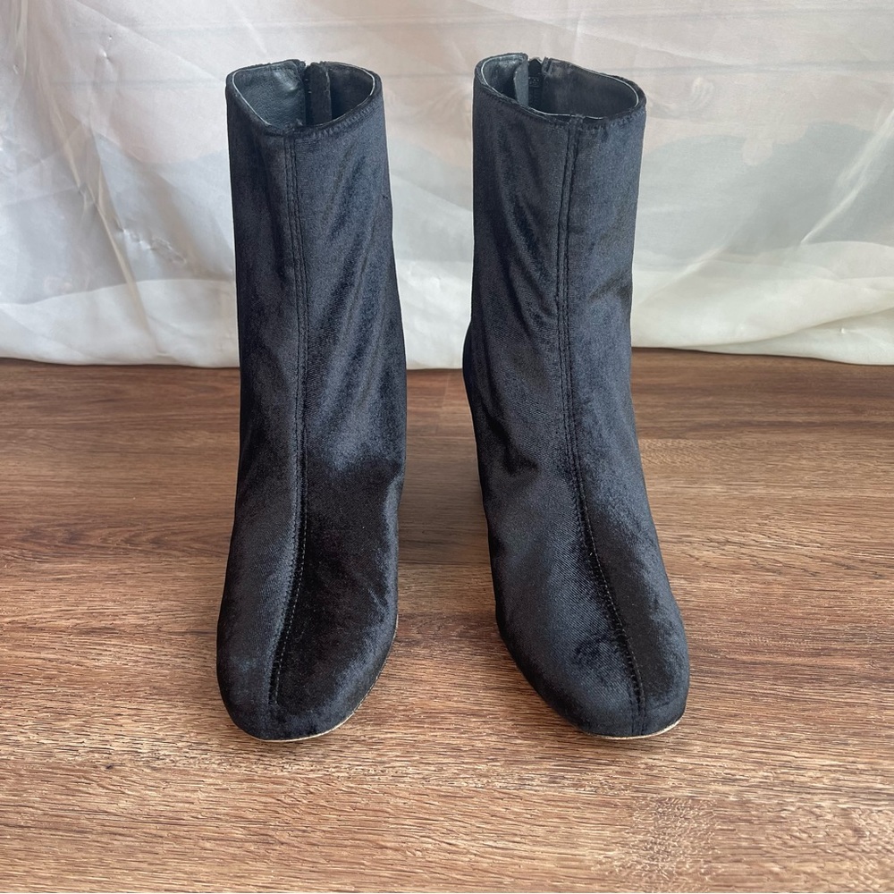 FREE PEOPLE VELVET CECILE ANKLE BOOT Black 40 / 10 Boho - Picture 5 of 15